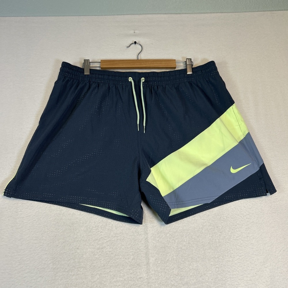 Nike Swim Shorts Mens XXL 2XL Blue Board Trunks Lined Repel Mesh Volley NESS9443